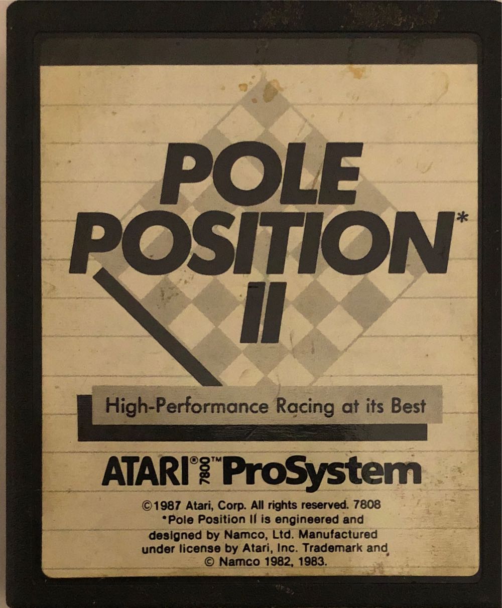 Pole Position II - Atari 7800 video game collectible - Main Image 3