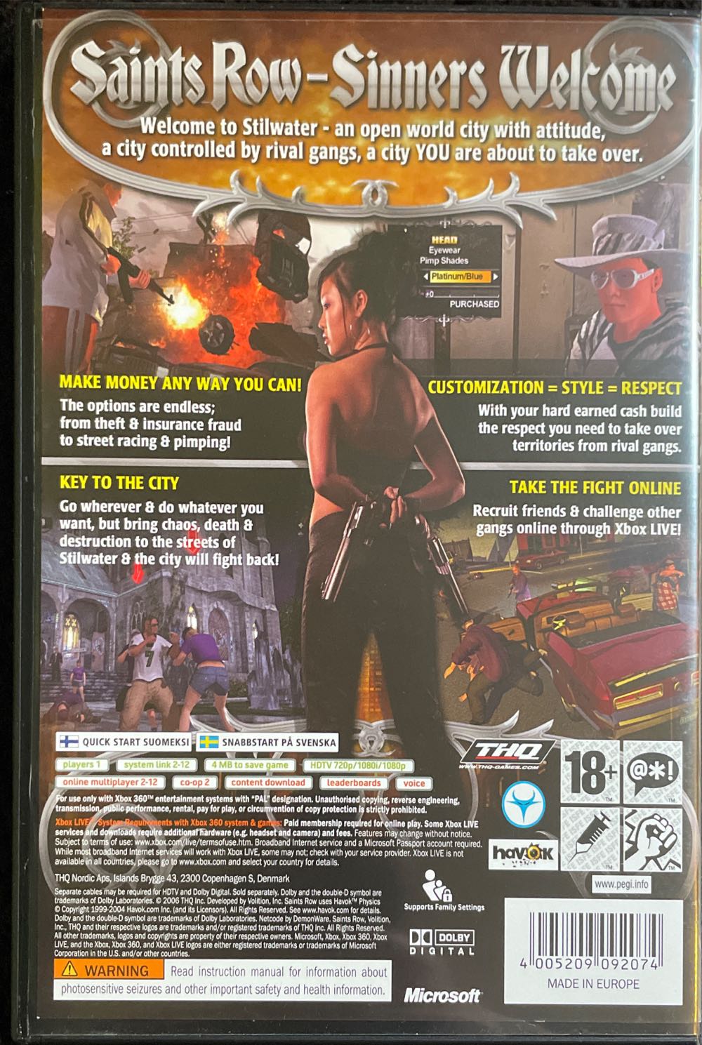 Saints Row - Microsoft Xbox 360 (THQ - 12) video game collectible [Barcode 4005209092074] - Main Image 2