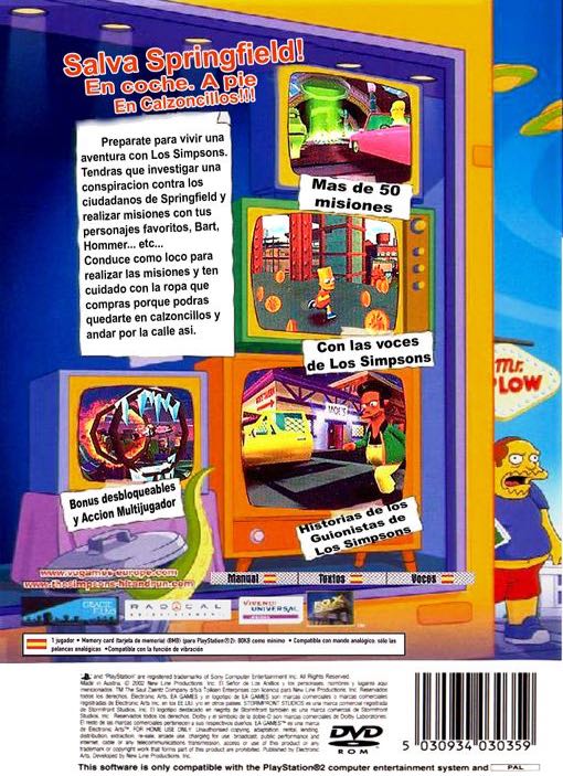 The Simpsons Hit and Run - Sony PlayStation 2 (PS2) (Sierra Entertainment - 1) video game collectible [Barcode 3348542193260] - Main Image 2