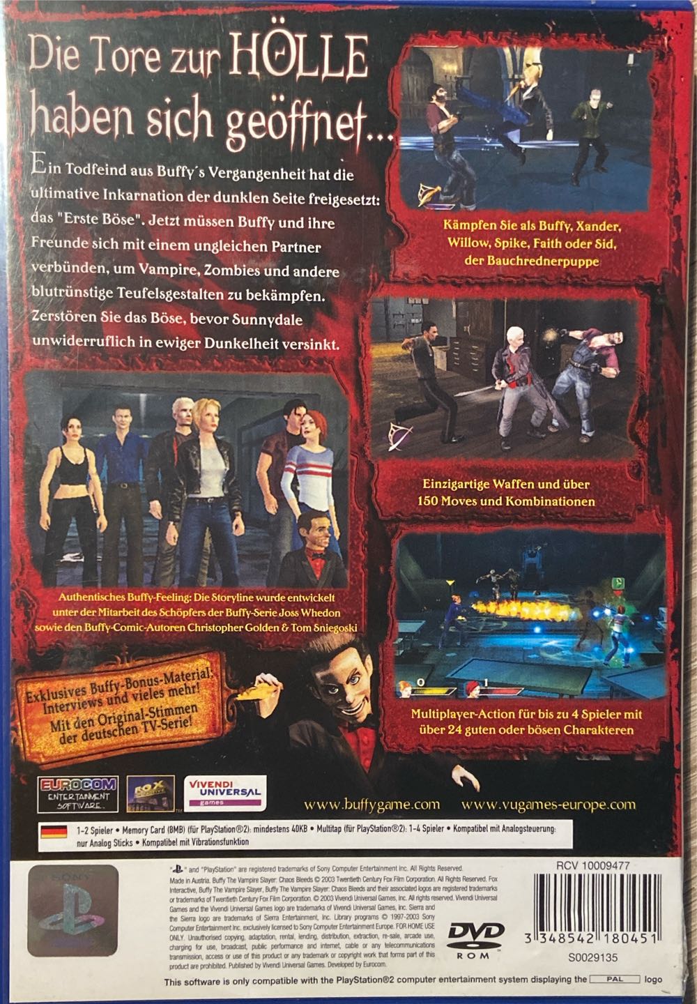 Buffy The Vampire Slayer: Chaos Bleeds - Sony PlayStation 2 (PS2) (Sierra - 4) video game collectible [Barcode 3348542180451] - Main Image 3