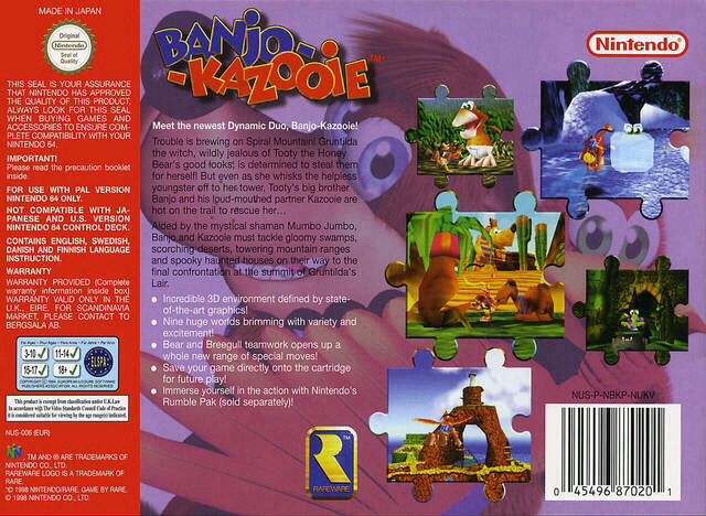 Banjo-Kazooie - Nintendo 64 (N64) video game collectible - Main Image 2
