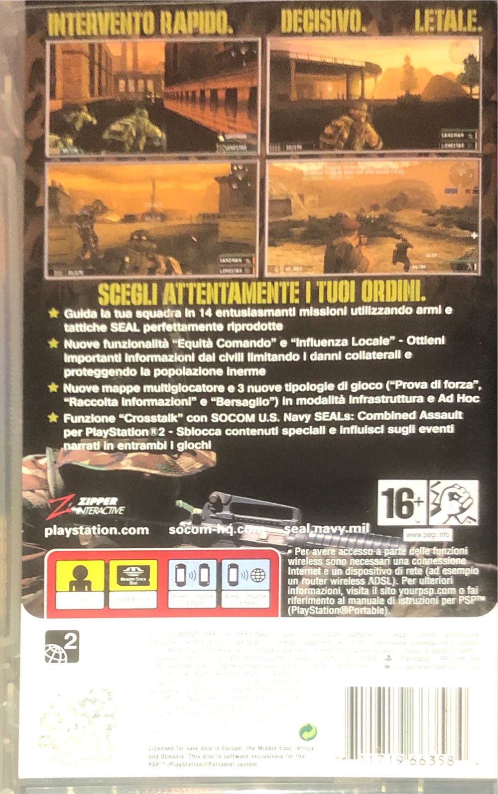 SOCOM U.S. Navy SEALs: Fireteam Bravo 2 - Sony PlayStation Portable (PSP) (Sony Computer Enterteinment) video game collectible [Barcode 711719663584] - Main Image 2