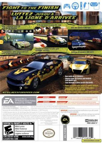 Need for Speed Nitro - Nintendo Wii (Electronic Arts) video game collectible [Barcode 5030941078009] - Main Image 2