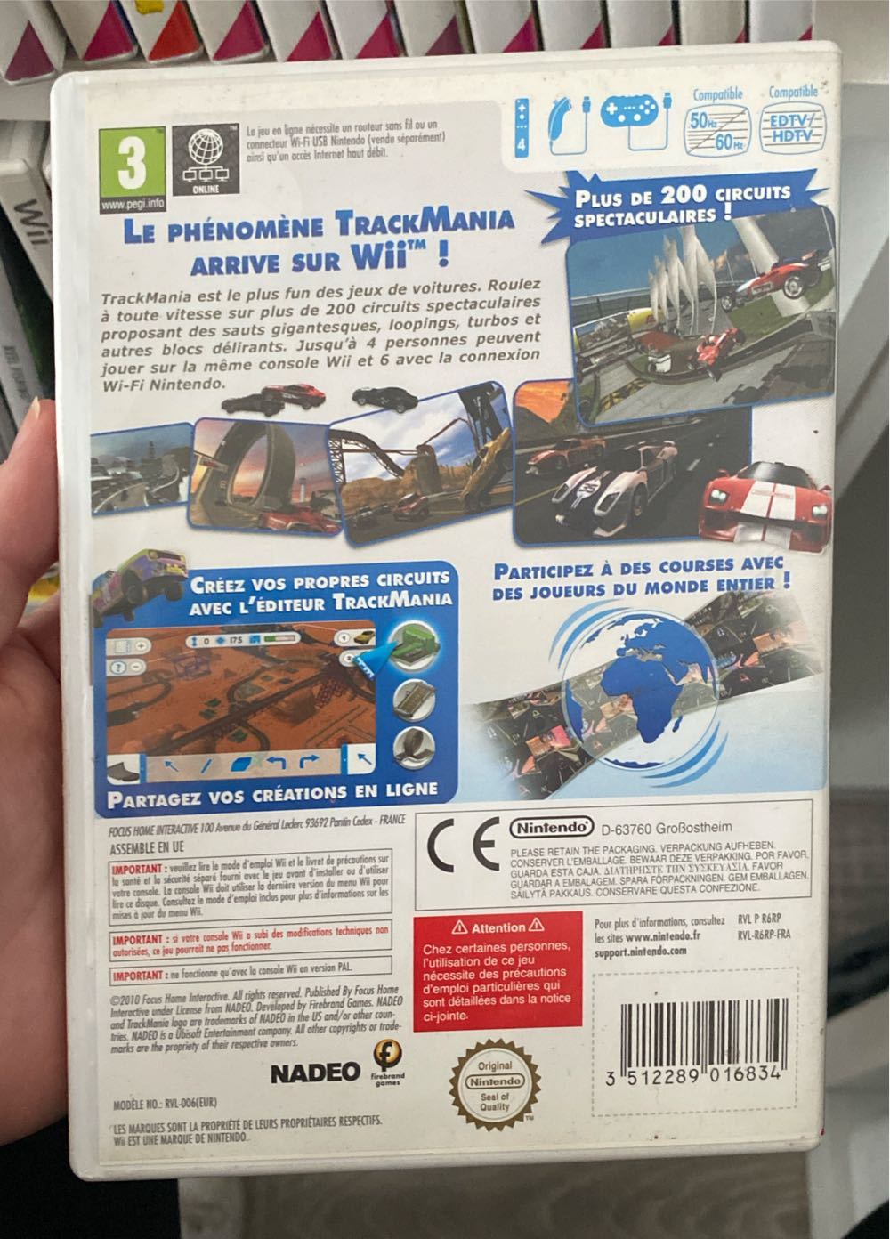 Trackmania - Nintendo Wii (Focus Home Interactive - 1-4) video game collectible [Barcode 3512289016834] - Main Image 2