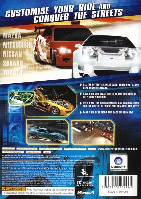 Import Tuner Challenge - Microsoft Xbox 360 (Ubisoft - 1-2 / 2) video game collectible [Barcode 3307210232441] - Main Image 2