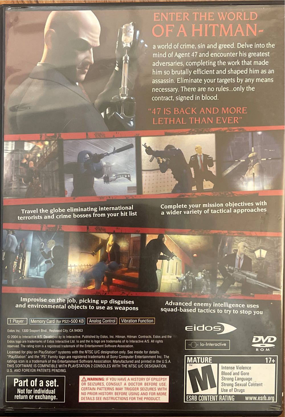 Hitman: Contracts - Sony PlayStation 2 (PS2) video game collectible - Main Image 2