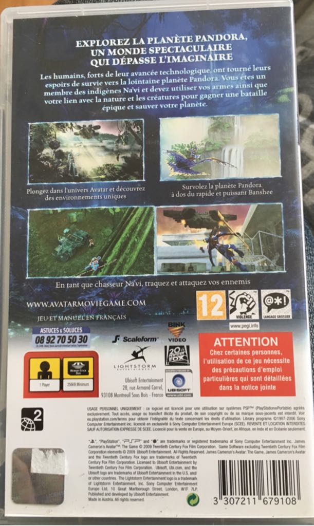 Avatar The Game - Sony PlayStation Portable (PSP) video game collectible [Barcode 3307211679108] - Main Image 2