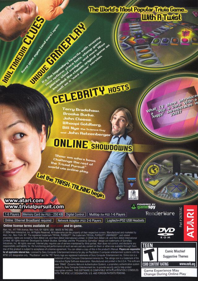 Trivial Pursuit: Unhinged - Sony PlayStation 2 (PS2) (Atari - 6) video game collectible [Barcode 3546430111260] - Main Image 2
