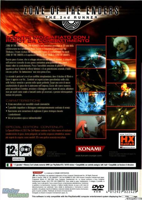 Zone Of The Enders: The 2nd Runner - Sony PlayStation 2 (PS2) (Konami - 2) video game collectible [Barcode 4012927022375] - Main Image 2