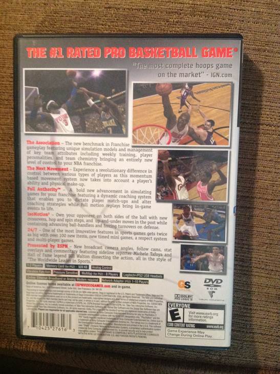 ESPN NBA 2K5 - Sony PlayStation 2 (PS2) (Sega - 1-2) video game collectible [Barcode 710425276163] - Main Image 2