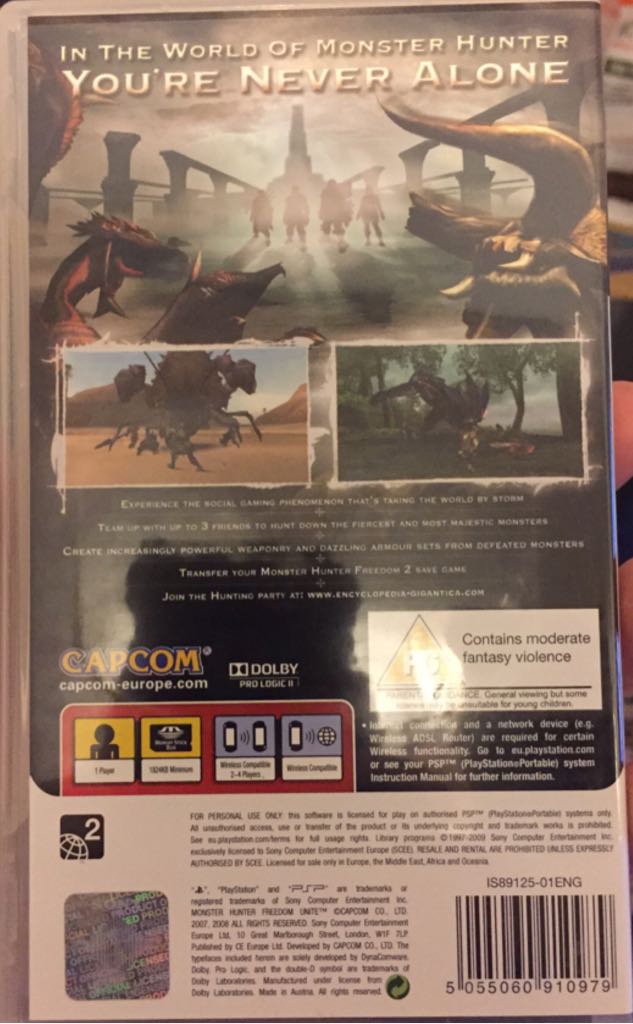 Monster Hunter Freedom Unite - Sony PlayStation Portable (PSP) (Capcom - 1) video game collectible [Barcode 5055060910979] - Main Image 2