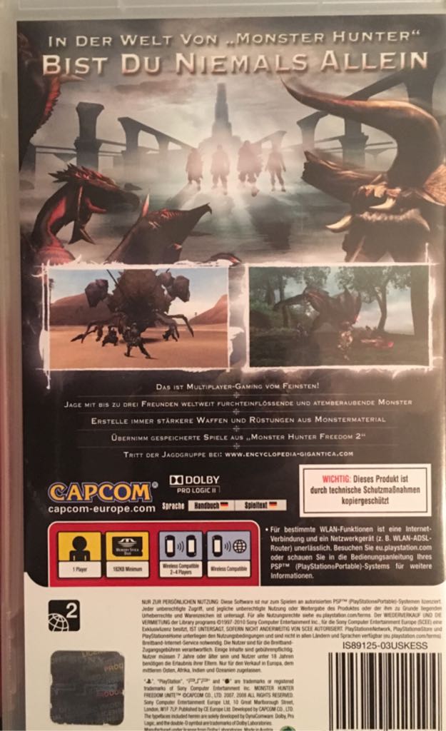 Monster Hunter Freedom Unite - Sony PlayStation Portable (PSP) video game collectible [Barcode 5055060911594] - Main Image 2