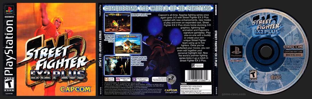 Street Fighter EX2 Plus - Sony PlayStation (Capcom - 1-2) video game collectible - Main Image 3