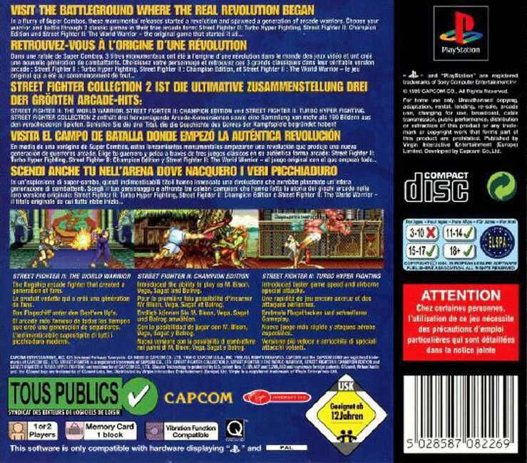 Street Fighter Collection 2 - Sony PlayStation (Capcom - 2) video game collectible [Barcode 013388210381] - Main Image 2