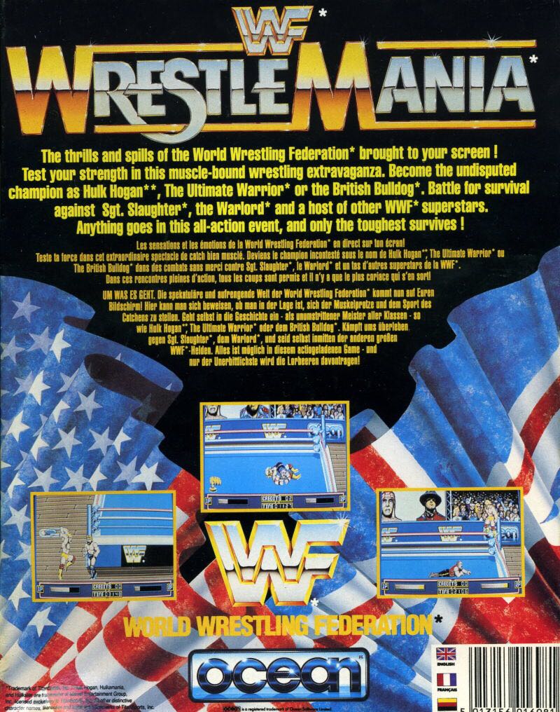 WWF Wrestlemania - Commodore Amiga video game collectible [Barcode 5013156016981] - Main Image 2