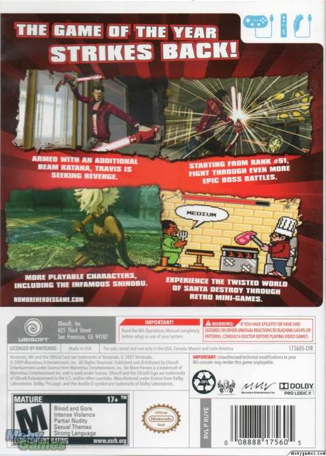 No More Heroes 2: Desperate Struggle - Nintendo Wii (Ubi Soft - 1) video game collectible [Barcode 008222175605] - Main Image 2