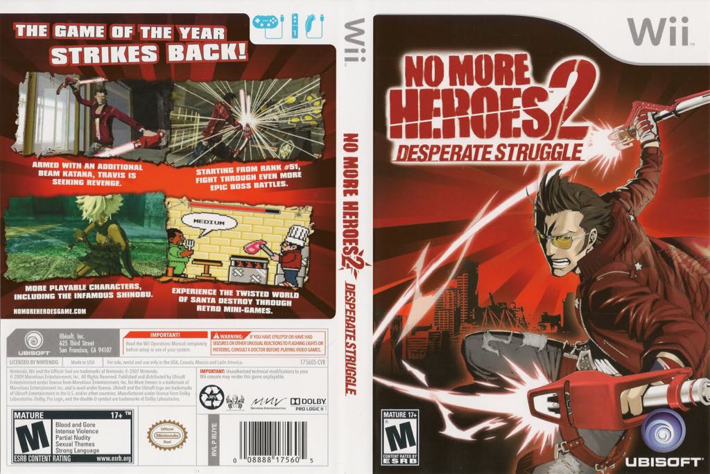 No More Heroes 2: Desperate Struggle - Nintendo Wii (Ubisoft - 1) video game collectible [Barcode 19521398] - Main Image 2