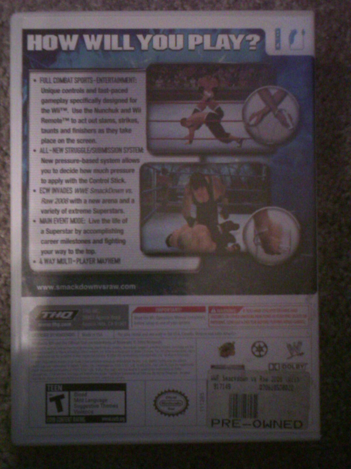 WWE Smackdown Vs Raw 2008 - Nintendo Wii video game collectible - Main Image 2