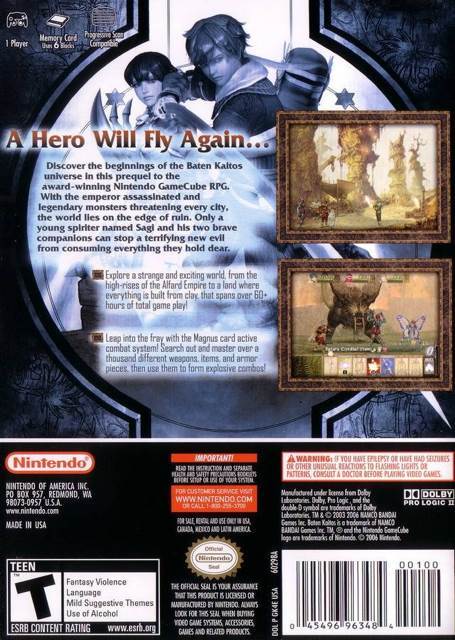 Baten Kaitos Origins - Nintendo GameCube (Namco Bandai - 1) video game collectible [Barcode 045496963484] - Main Image 2