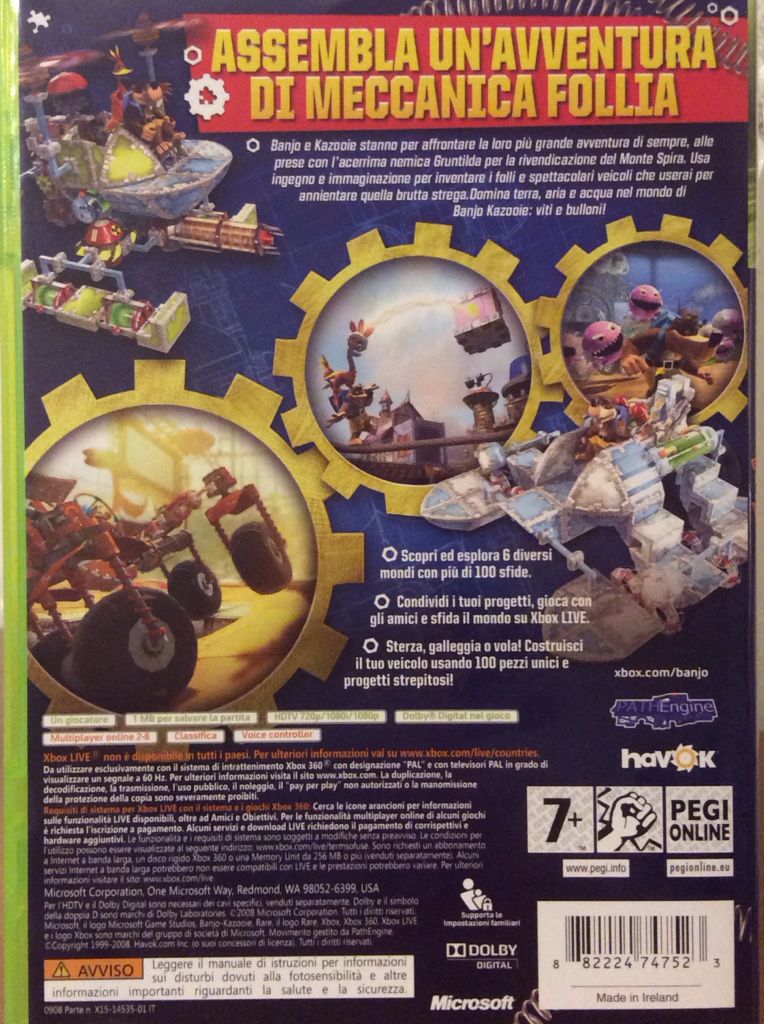 Banjo-Kazooie: Nuts and Bolts - Microsoft Xbox 360 (Microsoft Game Studios - 2) video game collectible [Barcode 882224747448] - Main Image 2