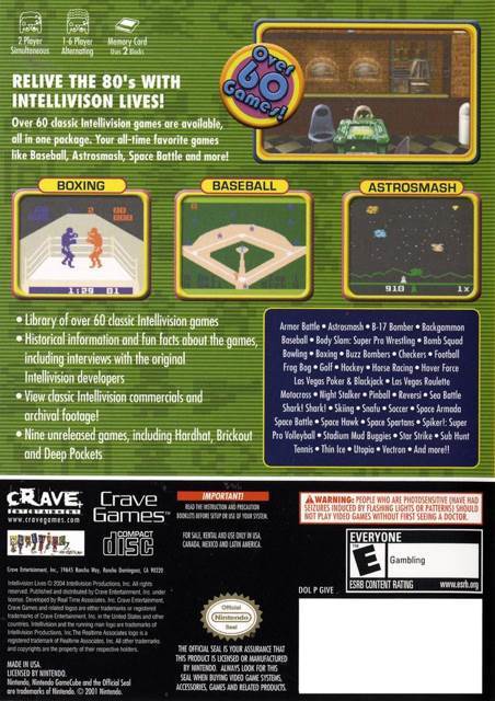 Intellivision Lives - Sony PlayStation 2 (PS2) (Intellivision Productions, Inc. - 2) video game collectible [Barcode 5060057021774] - Main Image 2