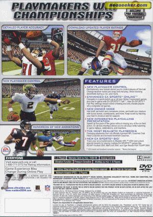 Madden Nfl 2004 - Sony PlayStation 2 (PS2) video game collectible - Main Image 2