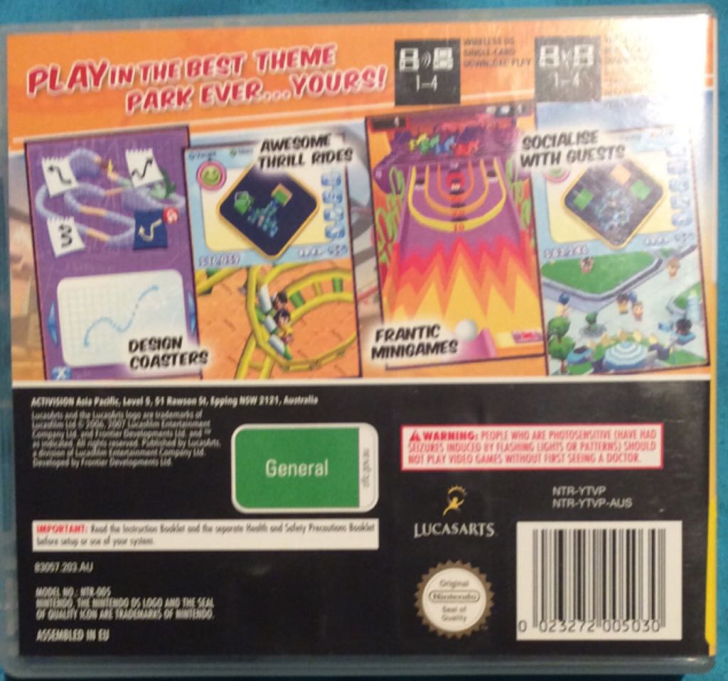 Thrillville Off The Rails - Nintendo DS (LucasArts) video game collectible [Barcode 023272005030] - Main Image 2