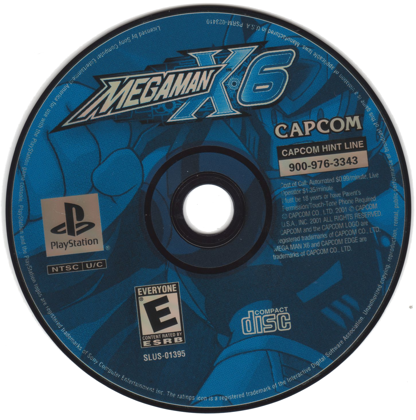 Mega Man X6 - Sony PlayStation (Capcom - 1) video game collectible [Barcode 013388210633] - Main Image 3