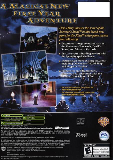 Harry Potter and the Sorcerer’s Stone - Microsoft Xbox (Electronic Arts Inc. - 1) video game collectible [Barcode 014633146516] - Main Image 2