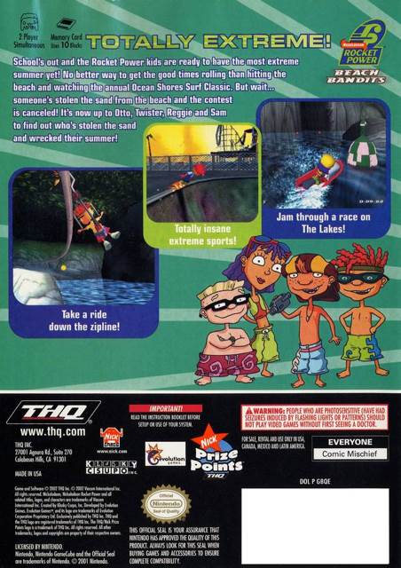 Rocket Power Beach Bandits - Nintendo GameCube (THQ - 2) video game collectible [Barcode 785138380070] - Main Image 2