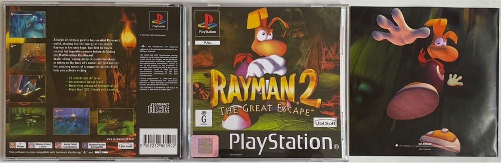 Rayman 2: The Great Escape - Sony PlayStation (Ubisoft - 1) video game collectible [Barcode 3307212805902] - Main Image 4