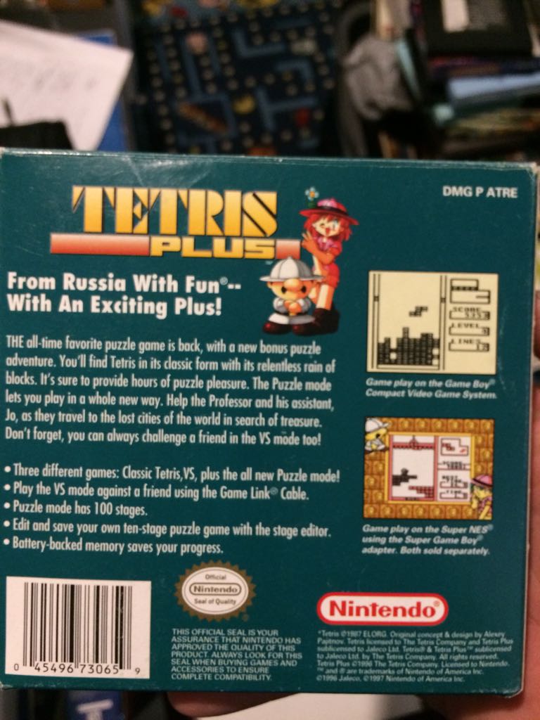 Tetris Plus - Nintendo Game Boy (Nintendo) video game collectible - Main Image 2
