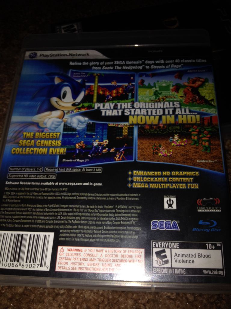 Sonics Ultimate Geis CollectionUS Version~3 - Sony PlayStation 3 (PS3) (Sega) video game collectible - Main Image 2