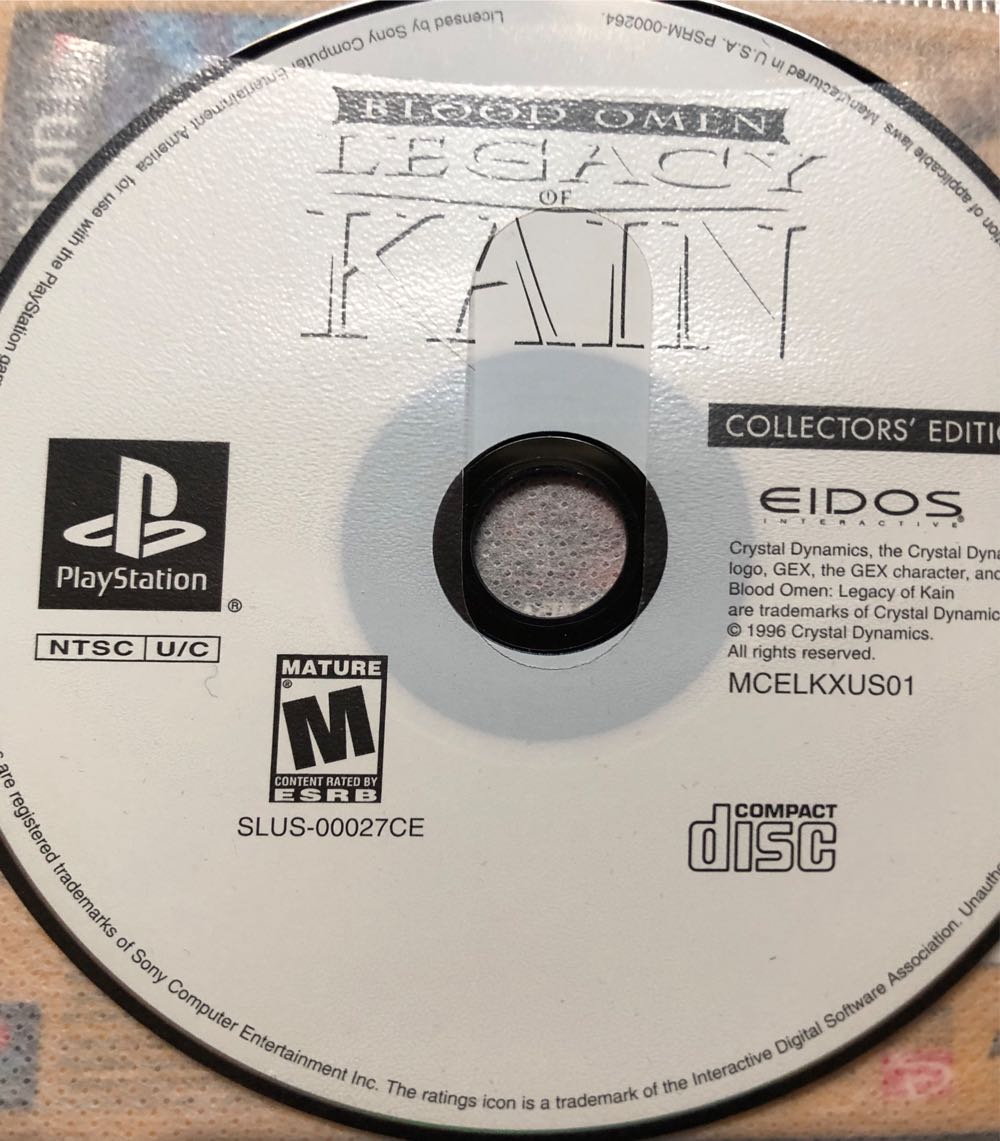 Blood Omen: Legacy of Kain - Sony PlayStation (Crystal Dynamics - 1) video game collectible [Barcode 768964047829] - Main Image 4