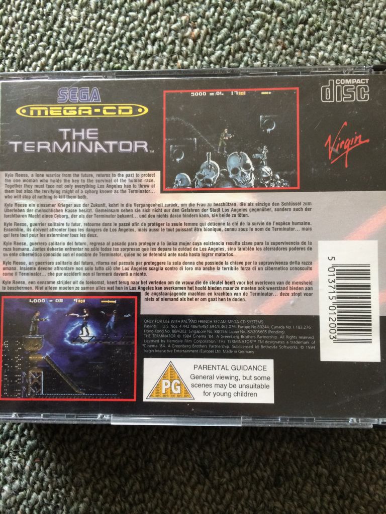 The Terminator - Sega Mega CD (Virgin Games - 1) video game collectible [Barcode 5013715012003] - Main Image 2