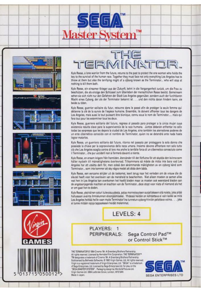 The Terminator - Sega Master System (1) video game collectible - Main Image 2