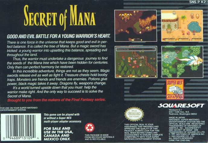Secret of Mana - Valve Steam (Square Enix - 1-3) video game collectible - Main Image 2