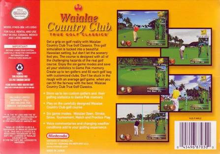 Waialae Country Club Golf - Nintendo 64 (N64) video game collectible - Main Image 2