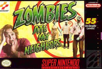Zombies Ate My Neighbors - Nintendo Super Nintendo Entertainment System (SNES) (Up to 2 Players) video game collectible - Main Image 1