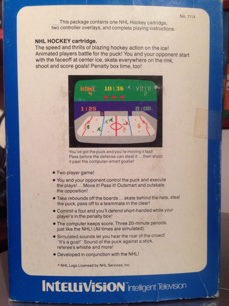 NHL Hockey - Intellivision (Mattel Electronics) video game collectible - Main Image 1