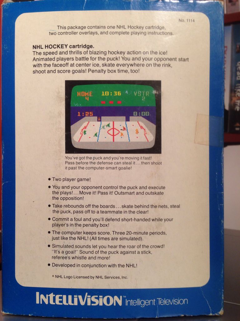 NHL Hockey - Intellivision (Mattel Electronics) video game collectible - Main Image 2