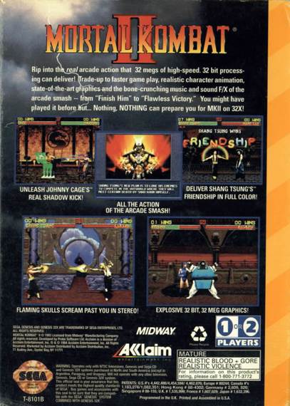Mortal Kombat 2 - Sega 32X (Boite Et Notice - 2) video game collectible [Barcode 3455198100532] - Main Image 2