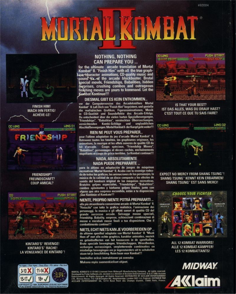 Mortal Kombat II - Microsoft Xbox 360 (Warner Bros.) video game collectible - Main Image 2