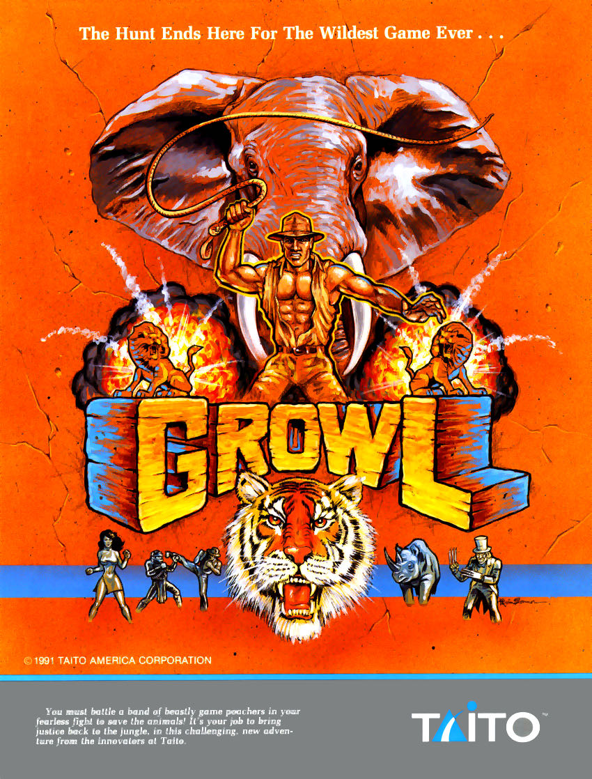 Growl - Sega Genesis (Mega Drive) (Taito Corporation - 4) video game collectible [Barcode 020588010451] - Main Image 4