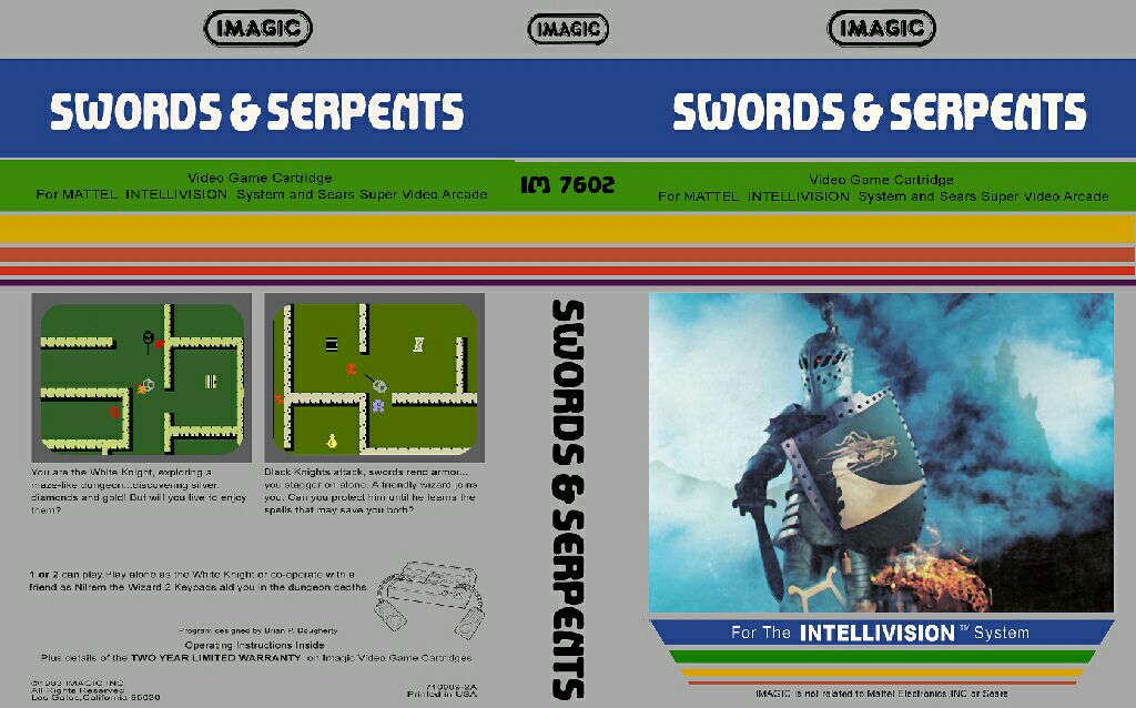 Swords and Serpents - Intellivision (Imagic) video game collectible - Main Image 2