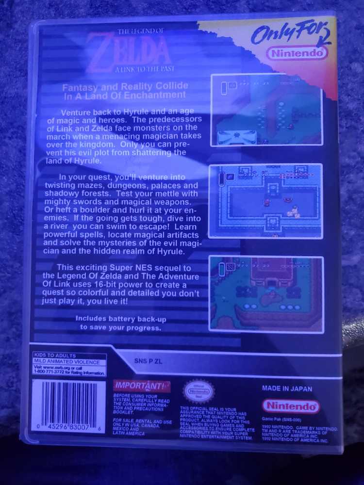 The Legend of Zelda: A Link to the Past - Nintendo Super Nintendo Entertainment System (SNES) video game collectible - Main Image 3