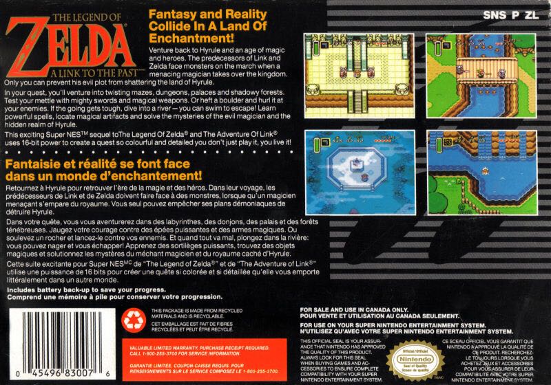 The Legend of Zelda: A Link to the Past - Nintendo Super Nintendo Entertainment System (SNES) (Nintendo) video game collectible - Main Image 2