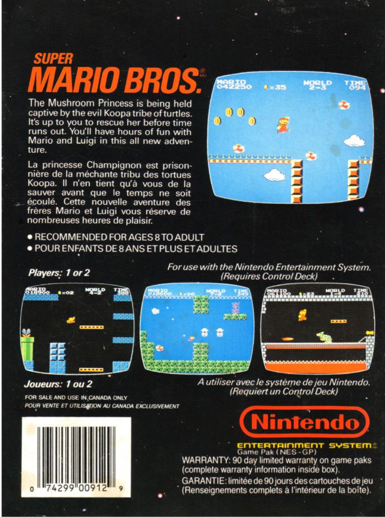 Super Mario Bros. - Nintendo Entertainment System (NES) video game collectible - Main Image 2