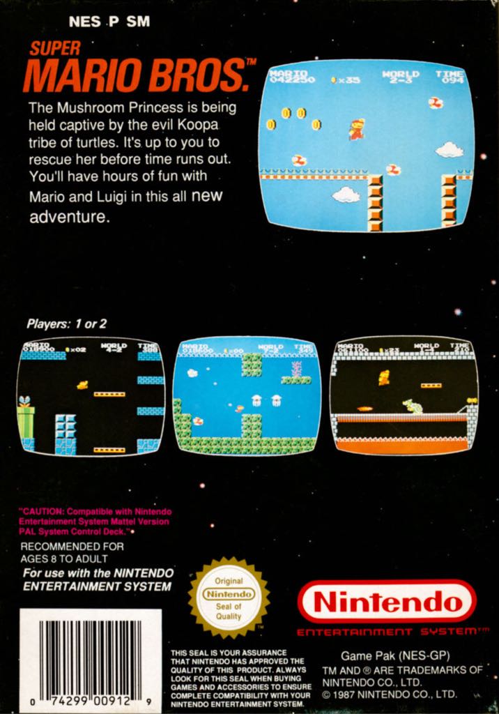 Super Mario Bros. - Nintendo Entertainment System (NES) video game collectible - Main Image 2