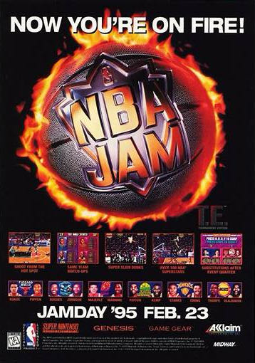 NBA Jam: Tournament Edition - Nintendo Super Nintendo Entertainment System (SNES) (Acclaim Entertainment Inc. - 1-2) video game collectible [Barcode 021421620189] - Main Image 3